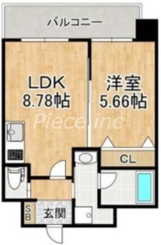 GROOVE西三国(1LDK/4階)の間取り写真