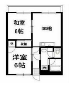 シーガルハイツ藤ヶ沢(2DK/2階)の間取り写真