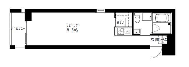 モデリアブリュット南品川(ワンルーム/4階)の間取り写真