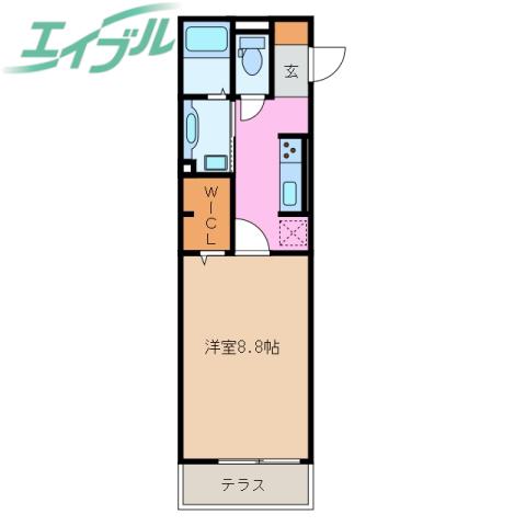 タウンコートI(1K/1階)の間取り写真