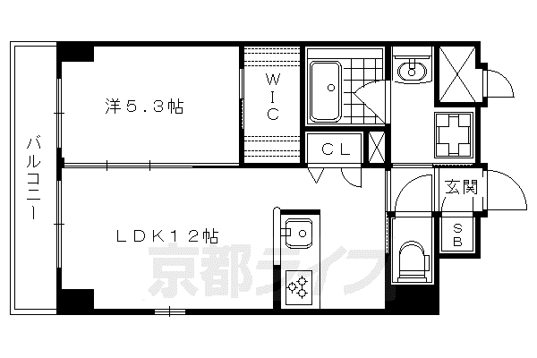 SHAMAISON JJ(1LDK/4階)の間取り写真