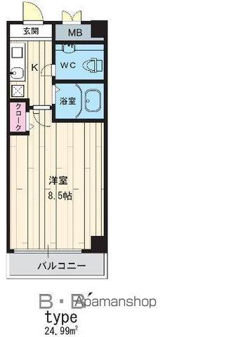 メゾン・ド・ヴィレ城東(1K/3階)の間取り写真