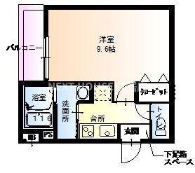 フジパレス西住之江V番館(1K/2階)の間取り写真