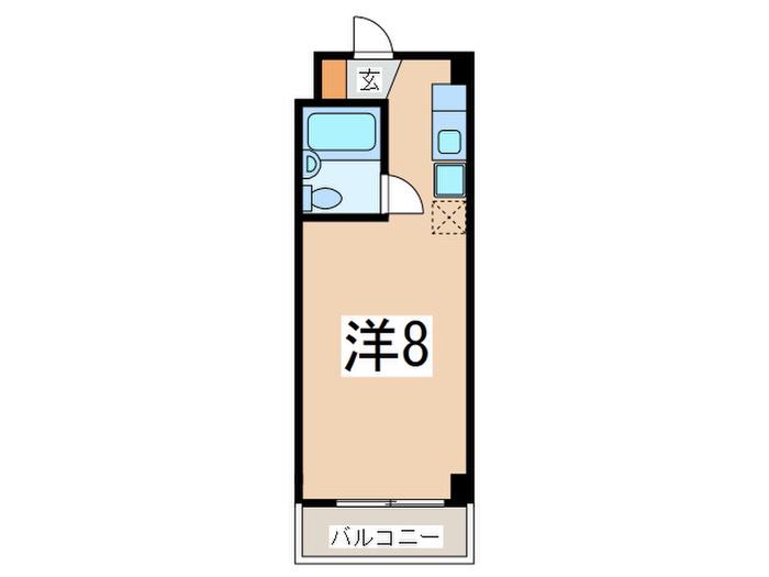 井上ビル(ワンルーム/2階)の間取り写真