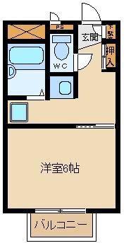 レオパレスサン(1K/1階)の間取り写真