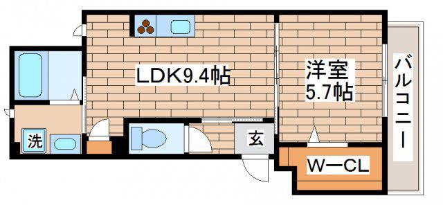 LS妙法寺(1LDK/2階)の間取り写真