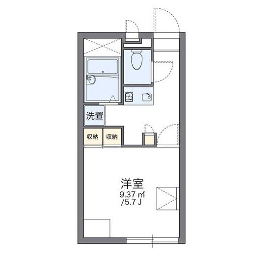 レオパレス栄(1K/1階)の間取り写真