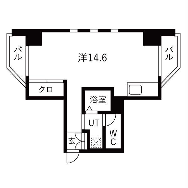 BLOOM(ワンルーム/3階)の間取り写真