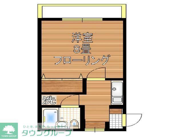ルーエハウス(1K/2階)の間取り写真