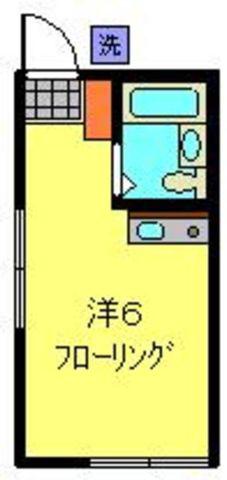 常盤台ホームズ(ワンルーム/1階)の間取り写真