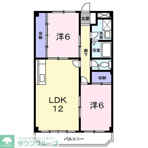 サンライズマンション(2LDK/3階)の間取り写真