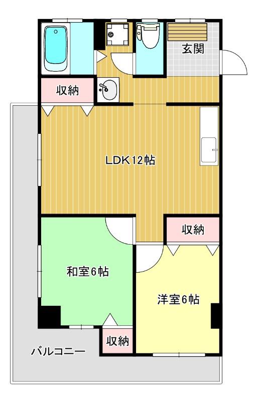 光洋マンション(2LDK/3階)の間取り写真