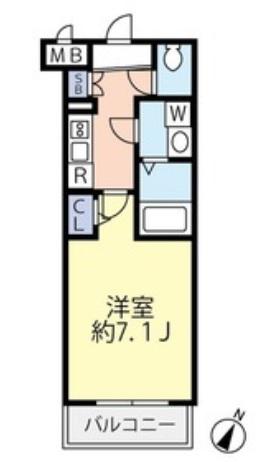 グランヴァン西馬込IV(1K/3階)の間取り写真