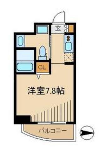 ステージファースト北千住(1K/2階)の間取り写真