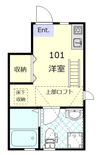 コルモ糀谷(ワンルーム/1階)の間取り写真