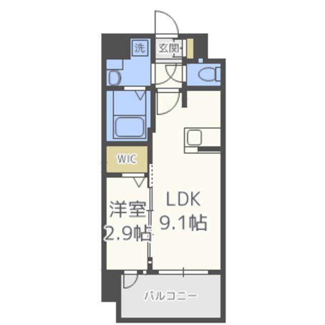グランフォーレ大橋プレミア(1LDK/6階)の間取り写真