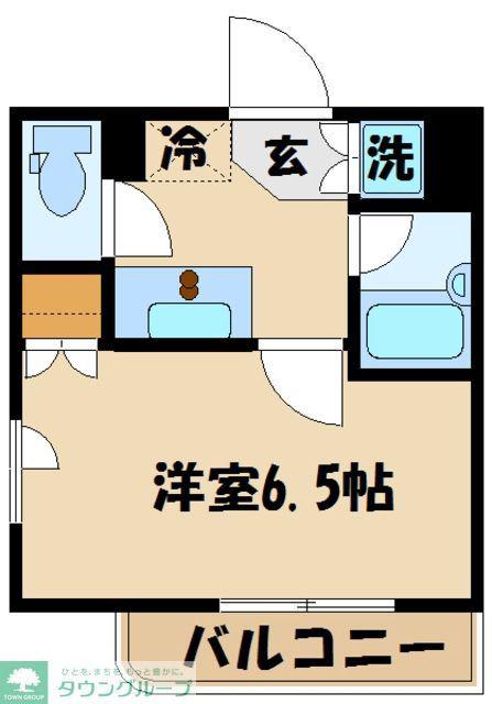 ルーブル喜多見(1K/3階)の間取り写真