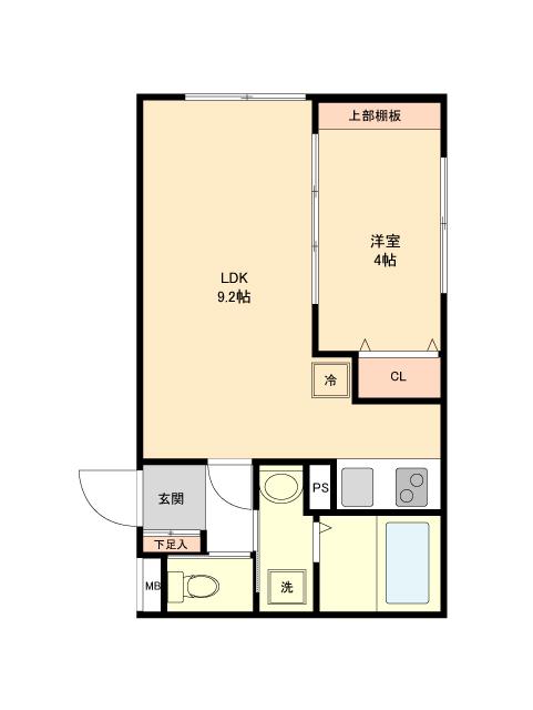 ジェムストーン田園調布(1LDK/2階)の間取り写真