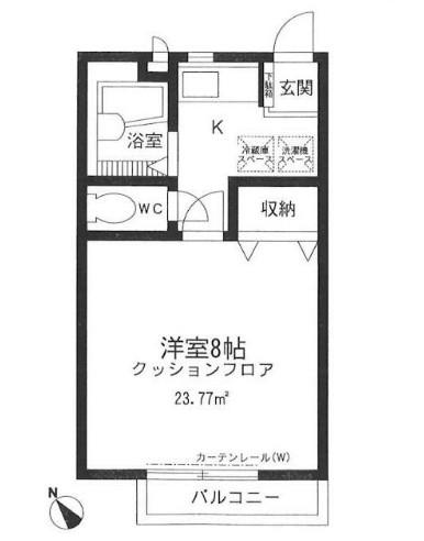 メゾンドルポ(1K/2階)の間取り写真