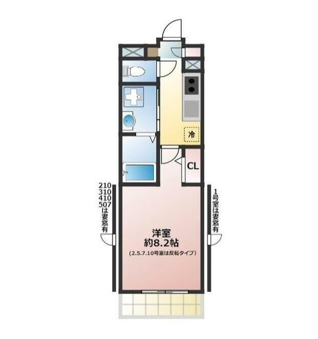 東武東上線 みずほ台駅 徒歩9分 5階建 築4年(1K/1階)の間取り写真