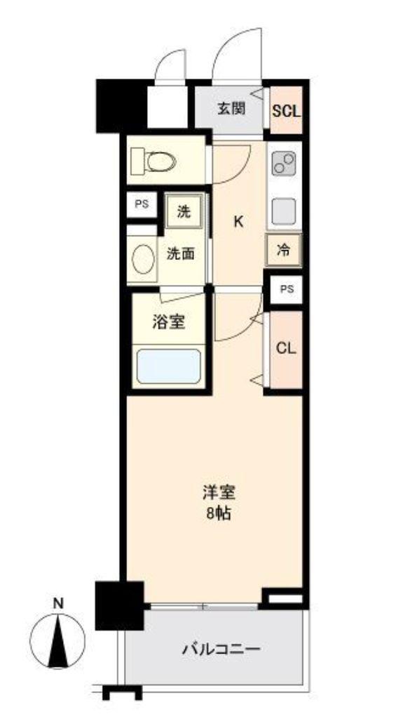 プライマル板橋本町(1K/2階)の間取り写真
