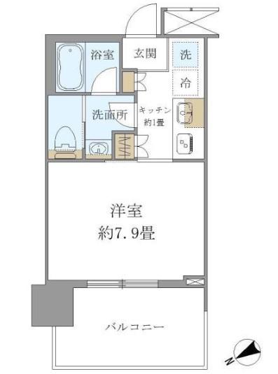 BRILLIA TOWER 浜離宮 ブリリアタワー浜離宮(1K/6階)の間取り写真