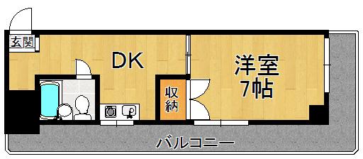 DO十三東(1K/5階)の間取り写真