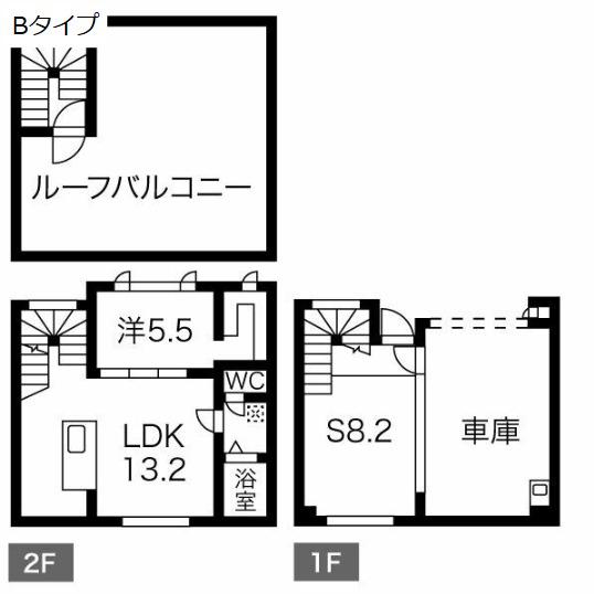 KPーGARAGE KOTONI(1SLDK/1階)の間取り写真