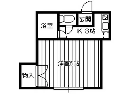 ハウス木村八幡(1K/1階)の間取り写真