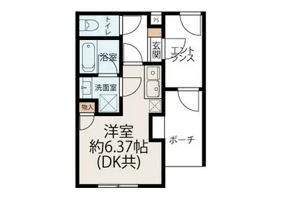 インサイトプラス山科駅西(1K/1階)の間取り写真