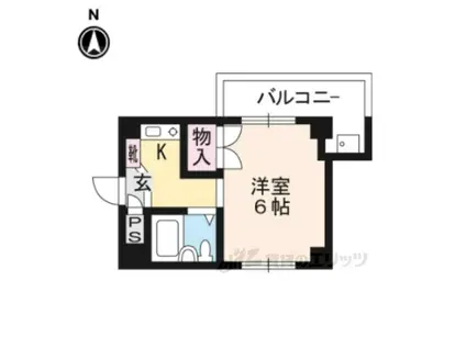 SUNSHINE修学院(1K/2階)の間取り写真