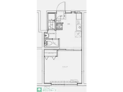 河野ハイム5(1DK/1階)の間取り写真