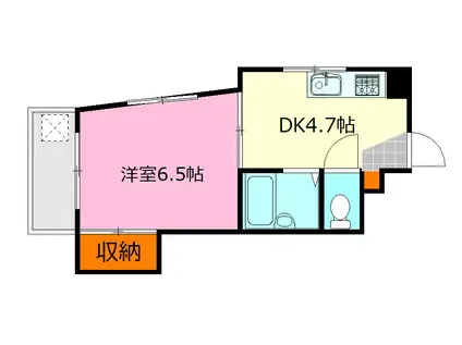 ネクスティ豊田(1DK/2階)の間取り写真