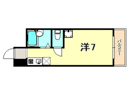 サニーパレス白川台(ワンルーム/5階)の間取り写真