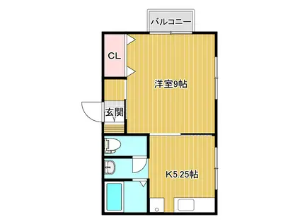 シュペルノーヴァA棟(1DK/1階)の間取り写真