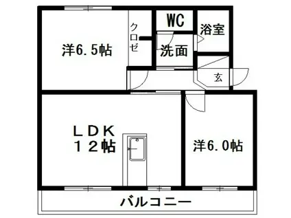 上島マンション(2LDK/3階)の間取り写真