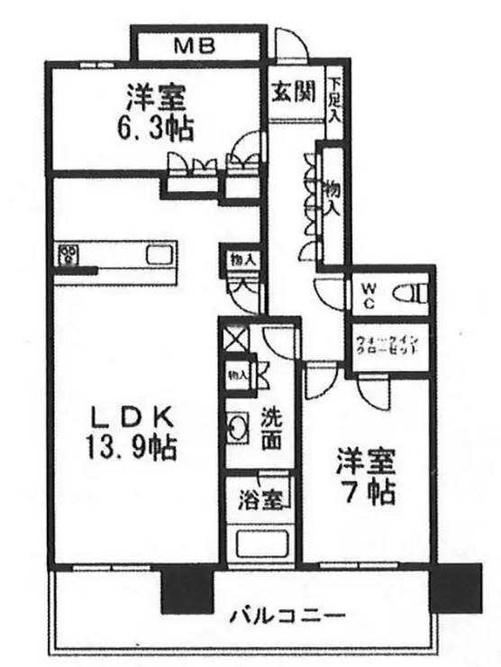 キャピタルマークタワー 33階階 間取り