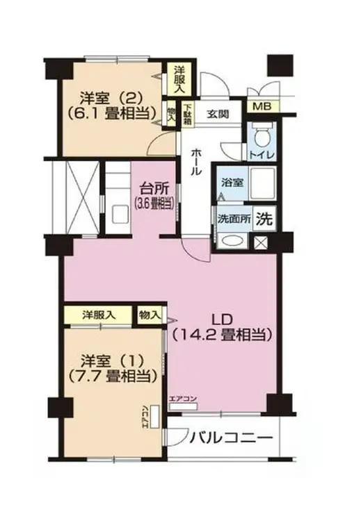 パティオス9番街 4階階 間取り