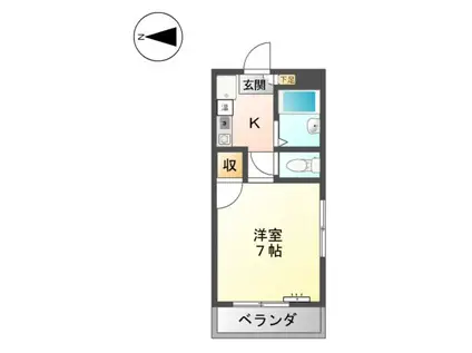サンマンション大曽根(1K/3階)の間取り写真