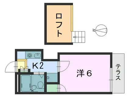 桜井第6マンション(1K/1階)の間取り写真