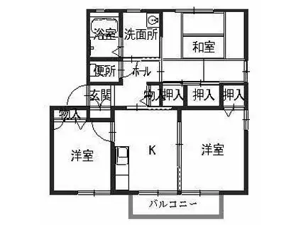 サンコート赤坂(3K/2階)の間取り写真