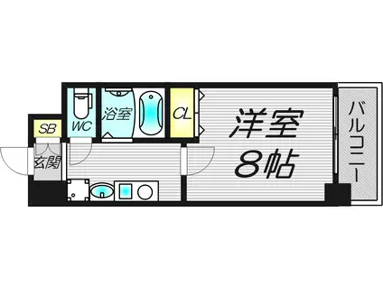 新梅田 プライム(1K/9階)の間取り写真