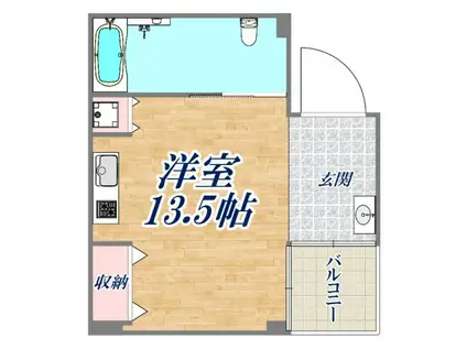 OAZO芦屋上宮川町(ワンルーム/3階)の間取り写真