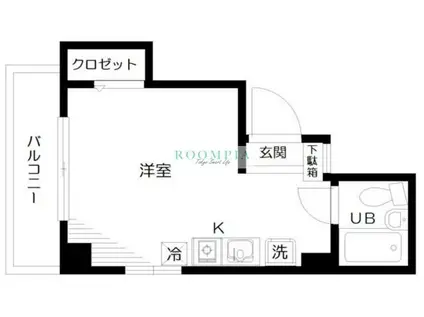 ミレニアム新井(ワンルーム/2階)の間取り写真