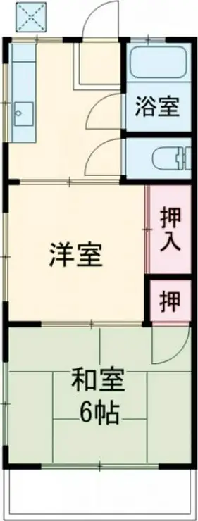 晴美荘 2階階 間取り