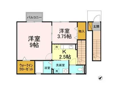 スマートFII(2K/2階)の間取り写真