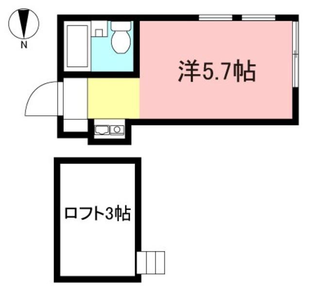 スターシェモア代田橋(ワンルーム/2階)の間取り写真