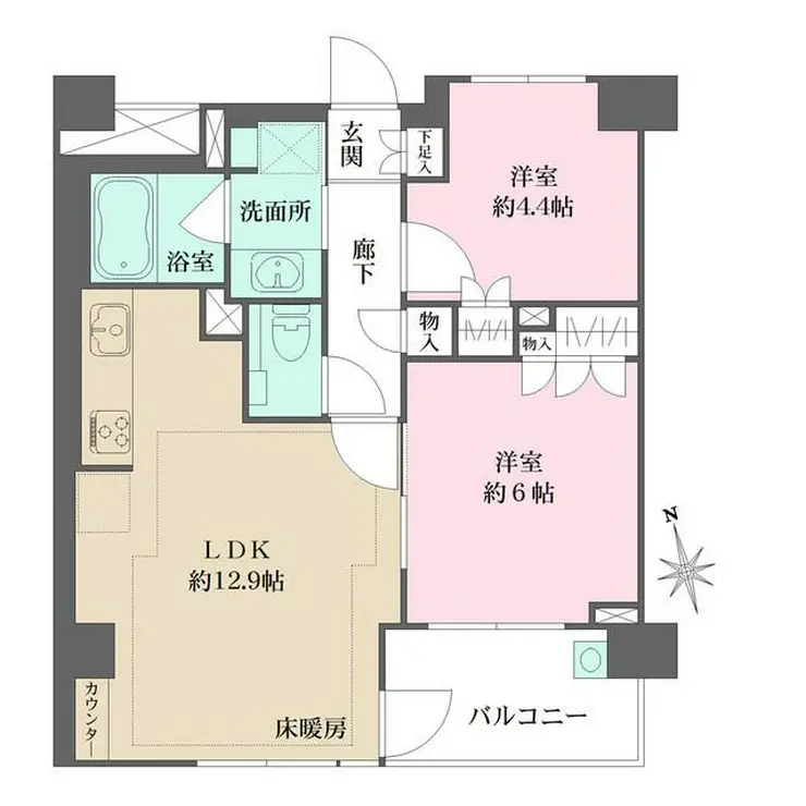 ザ・パークハウス横濱中山 2階階 間取り