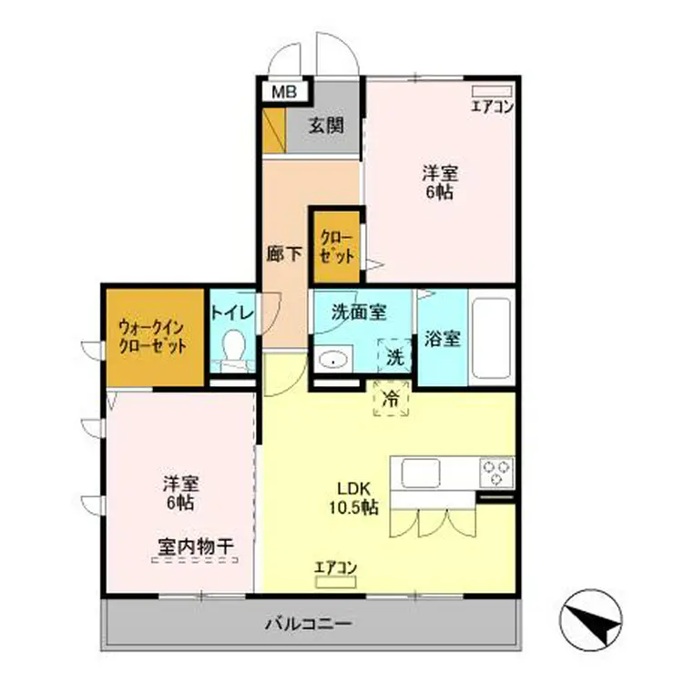 ヴィル ソレイユ 1階階 間取り