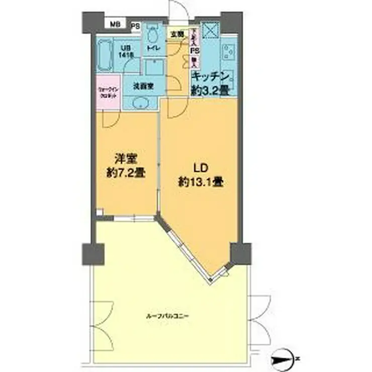 カスタリア高輪 2階階 間取り